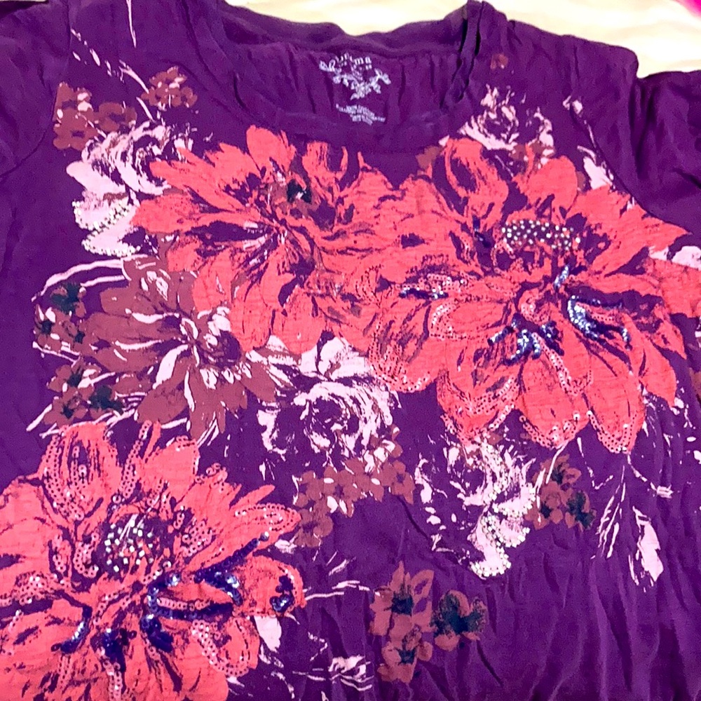 Purple Cotton LS Tee